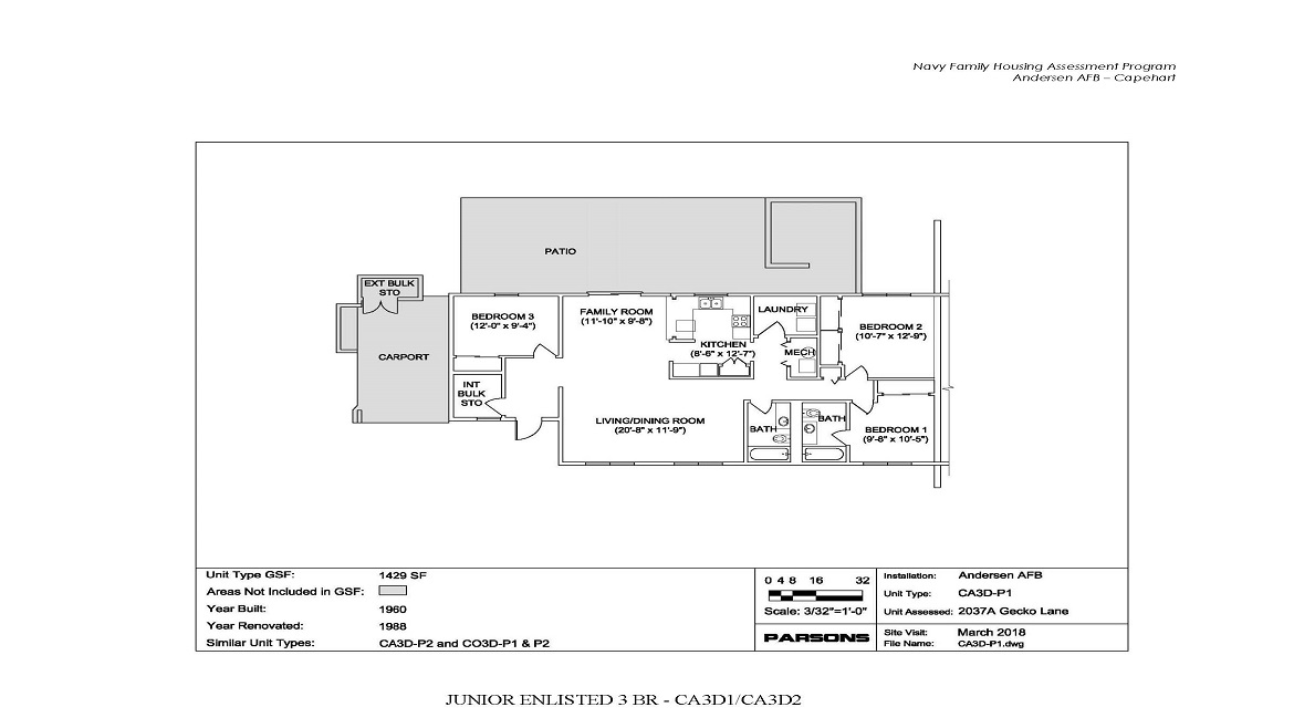 Junior Enlisted 3 Bedroom